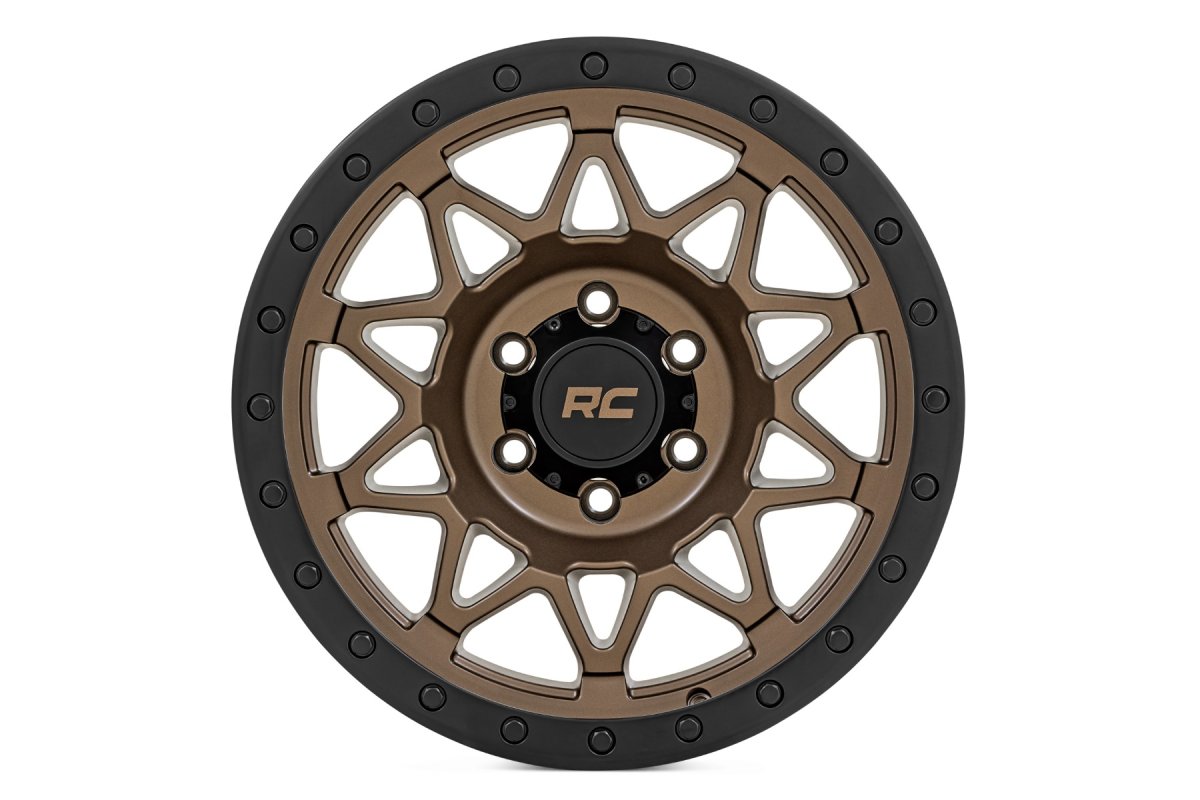 Wheel - Rough Country - 78 Series, Simulated Beadlock - Bronze/Black